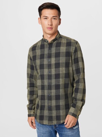 DRYKORN Regular fit Button Up Shirt 'TAROK' in Green: front