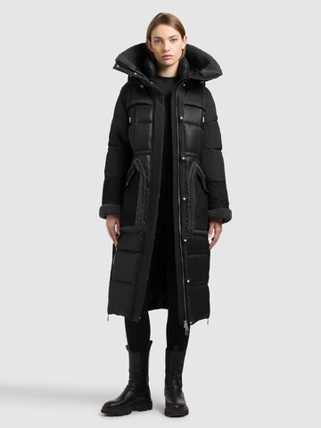 khujo - Abrigo de invierno 'Ericka' en negro: frente