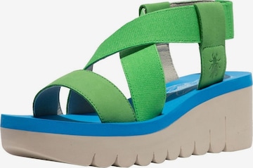 FLY LONDON Sandale in Grün: Vorderseite