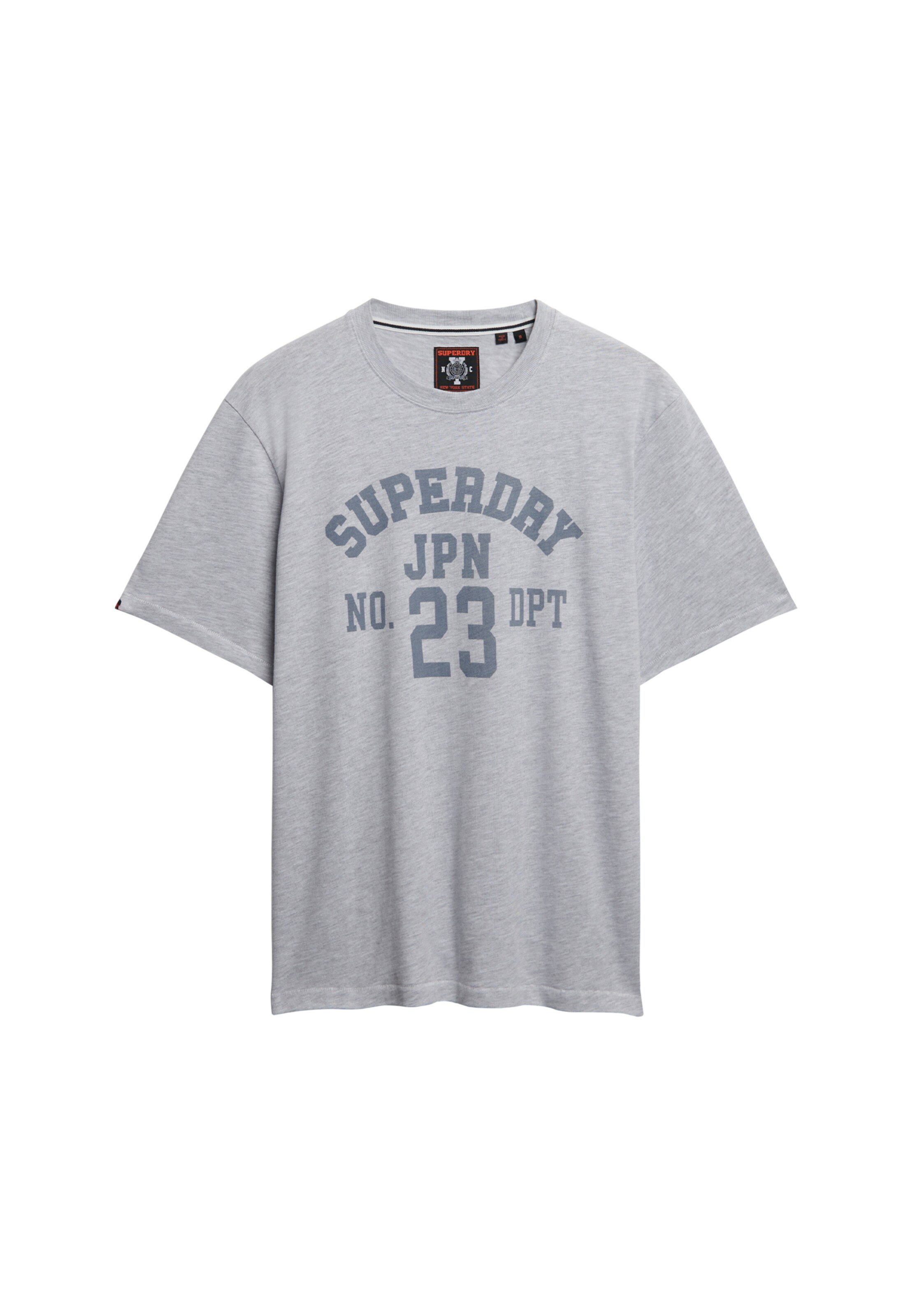 T-Shirt 'Athletic Essential' Superdry en gris : devant