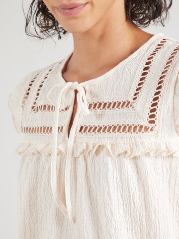 QS Blus i beige