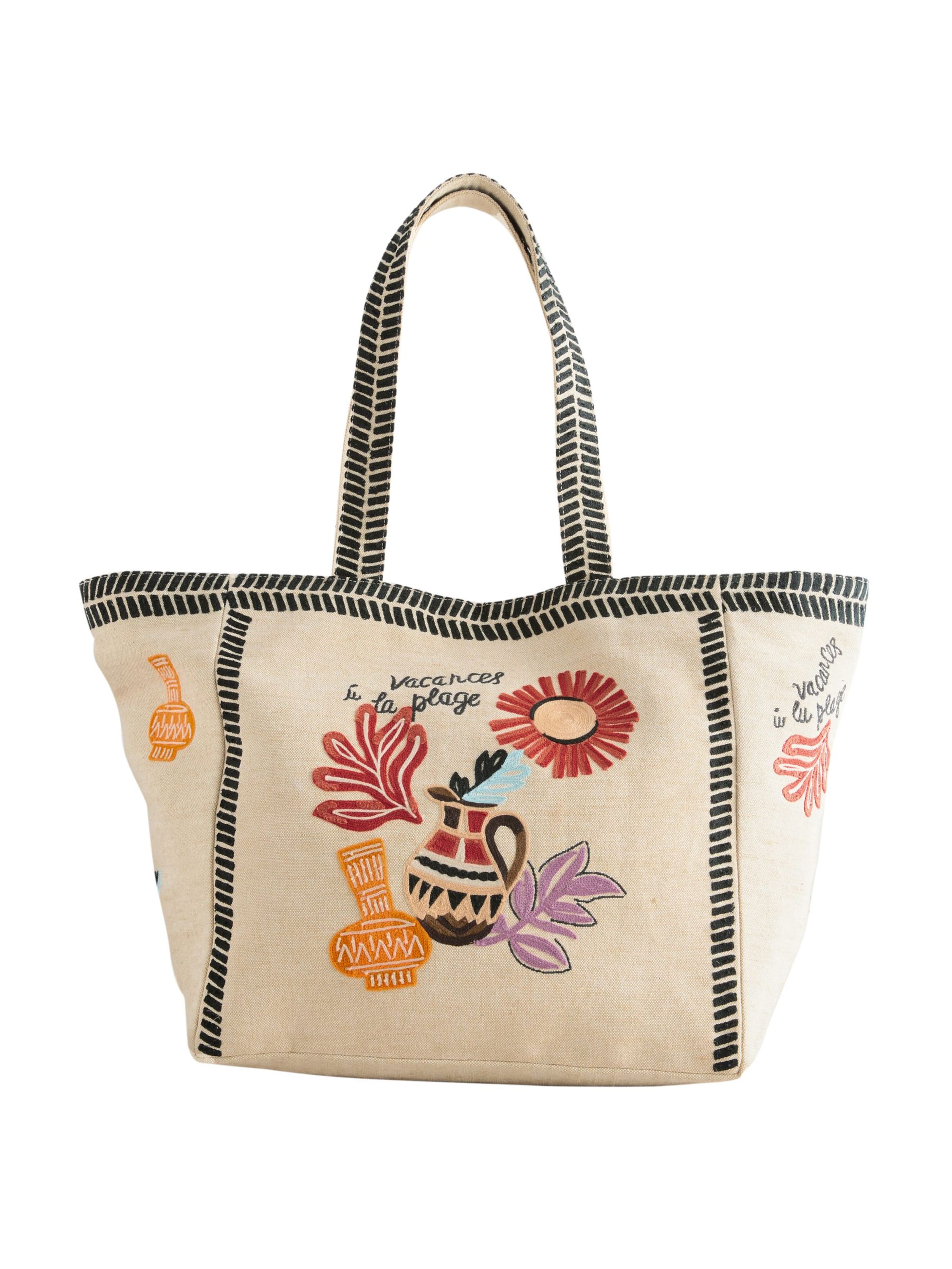 Next Чанта за през рамо в бежово: отпред