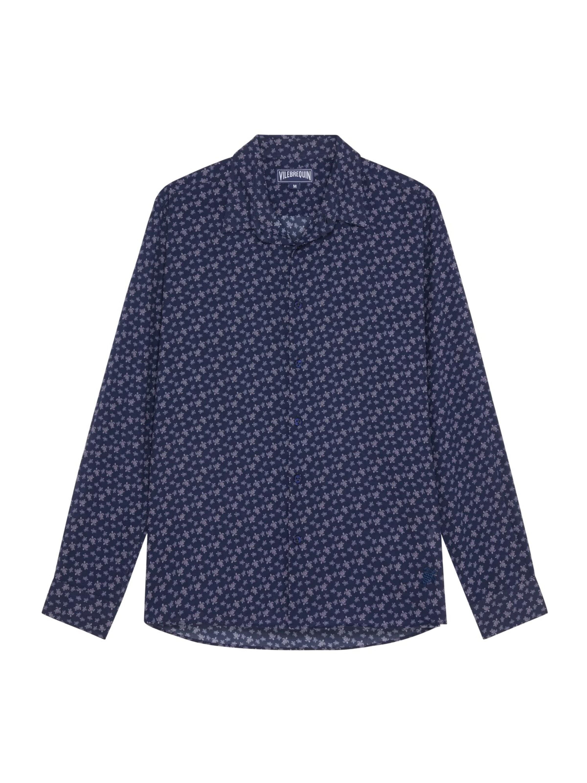Coupe regular Chemise Vilebrequin en violet : devant