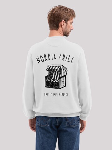 Sweat-shirt 'Knut und Jan Scribble' F4NT4STIC en blanc : devant