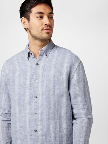 Abercrombie & Fitch Regular fit Button Up Shirt in Blue