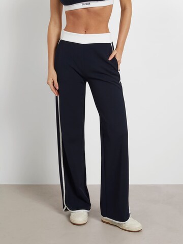 GUESS Wide leg Pants in Blue: front