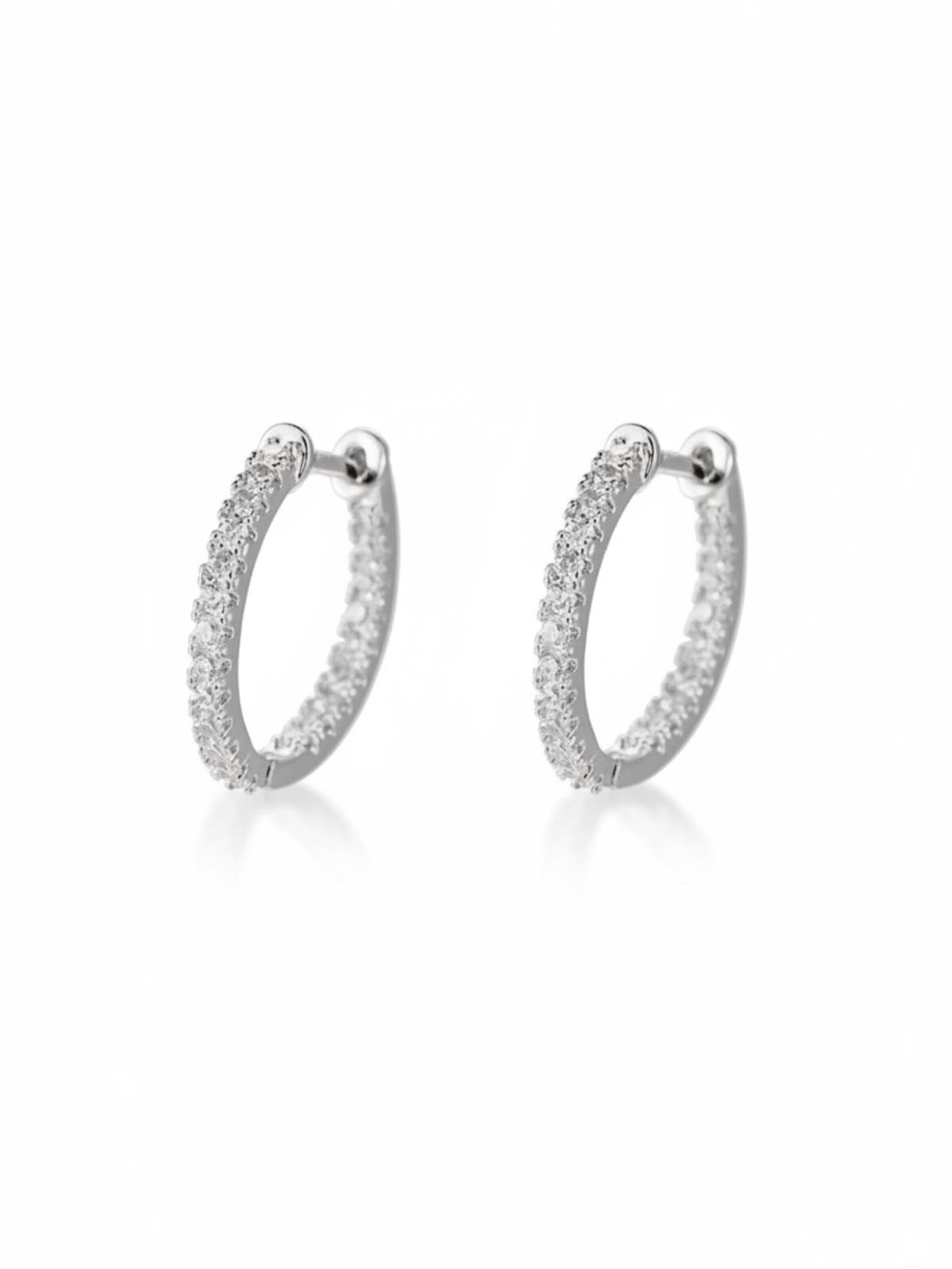 Cala Rose Earrings 'HANNAH' in Silver: front
