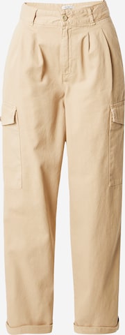 Carhartt WIP Tapered Cargobyxa 'Collins' i beige: framsida