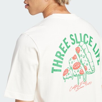 ADIDAS SPORTSWEAR Λειτουργικό μπλουζάκι 'Lounge Pizza' σε λευκό