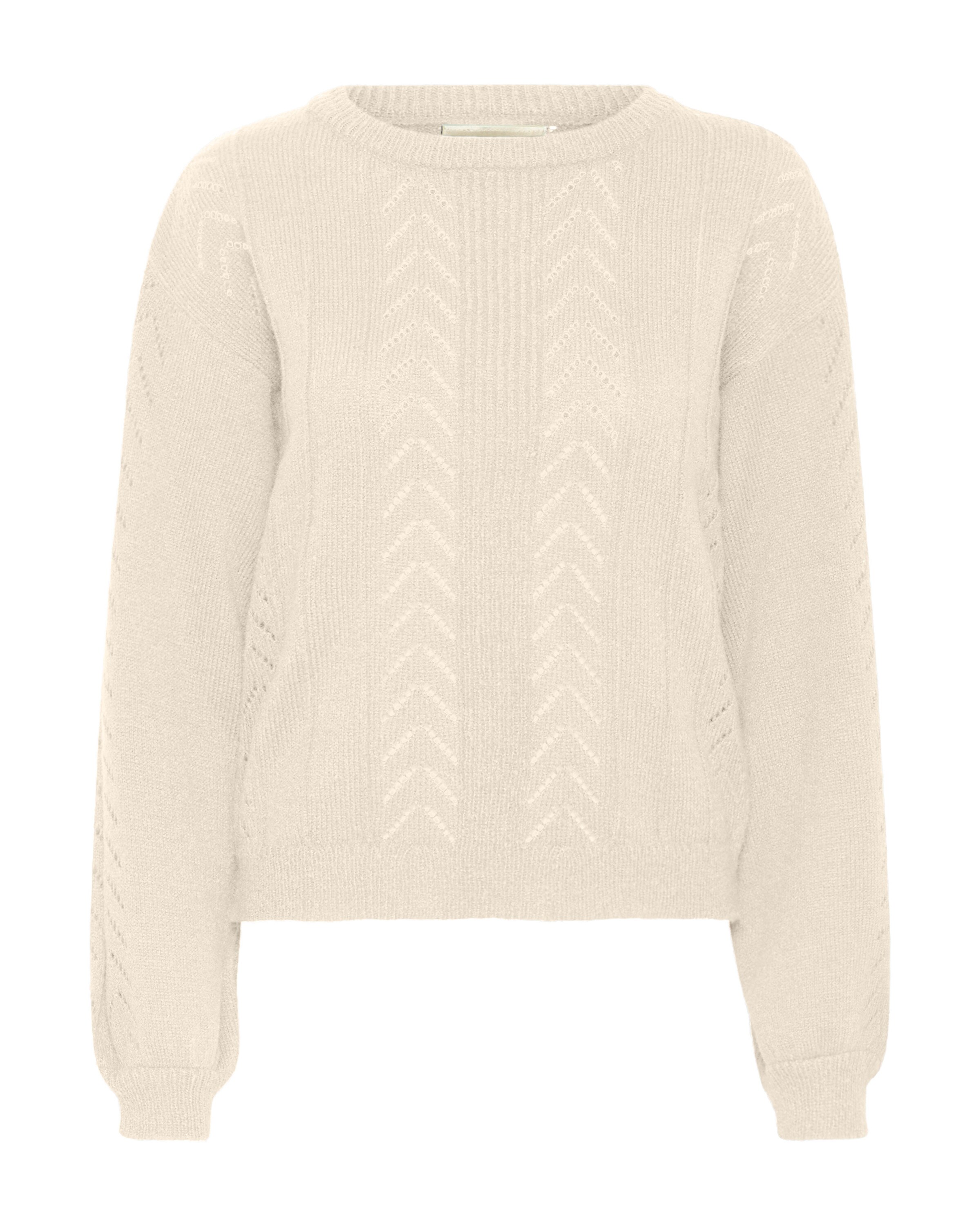 Cream Sweater 'Holiday' in Beige: front