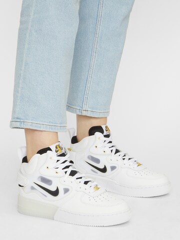 Baskets hautes 'Nike Air Force 1 Mid React' Nike Sportswear en blanc : devant