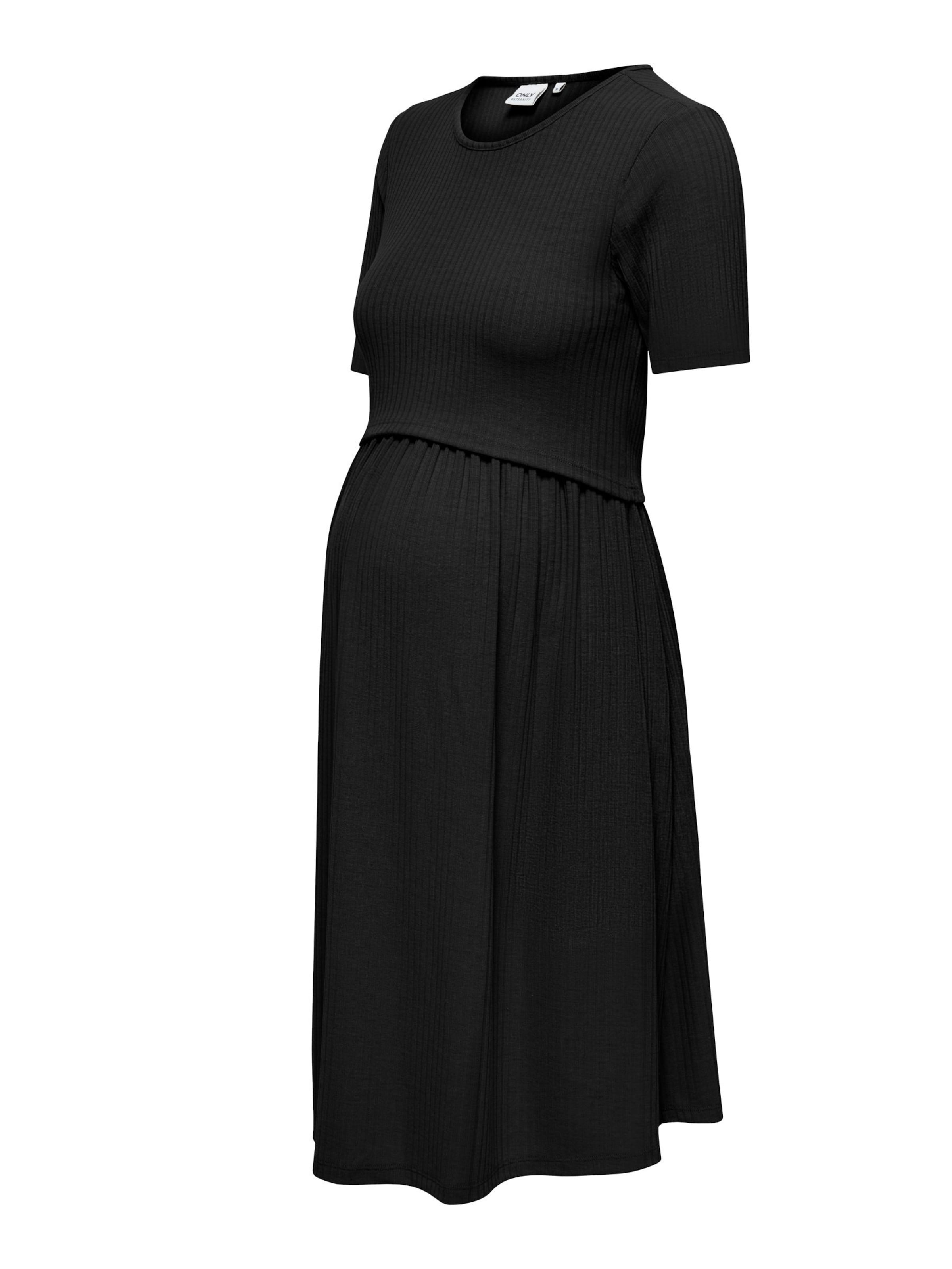 Only Maternity Jurk 'OLMMalaya' in Zwart: voorkant