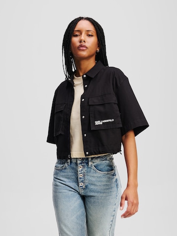 KARL LAGERFELD JEANS Blouse in Black: front