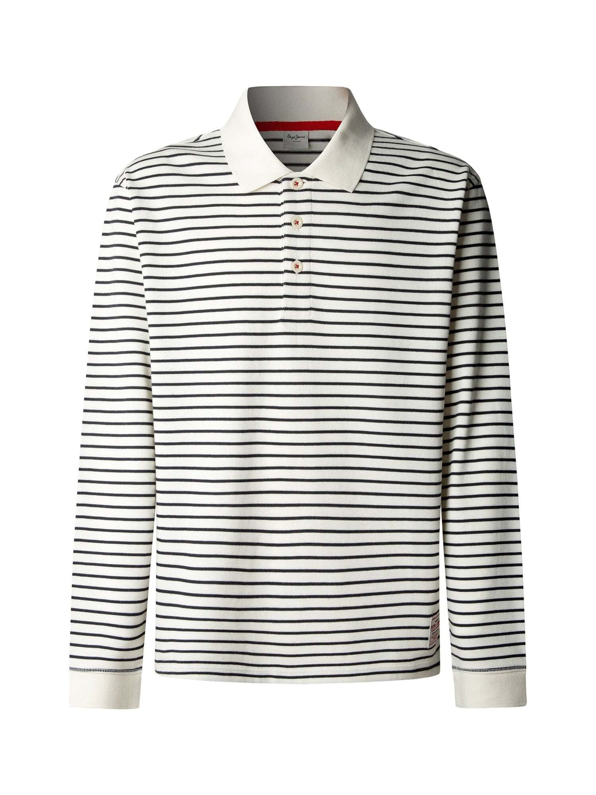 Pepe Jeans Shirt 'Madden' in L in de kleur Zwart / Offwhite, Productweergave