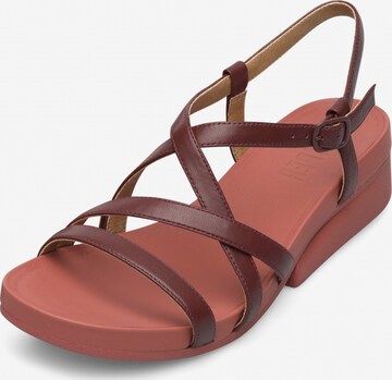 CAMPER Strap Sandals in Brown: front