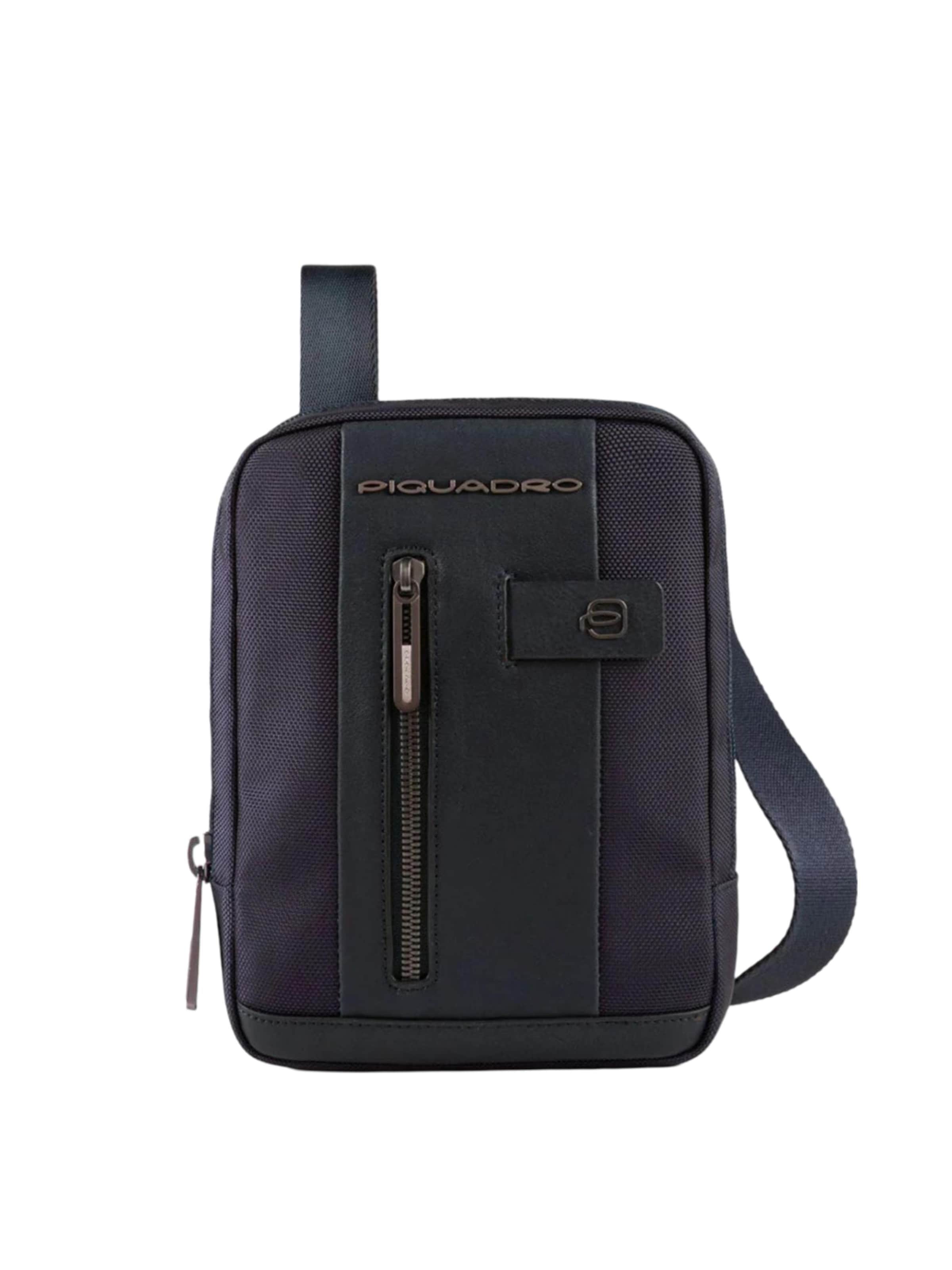 Piquadro Schoudertas in Blauw: voorkant