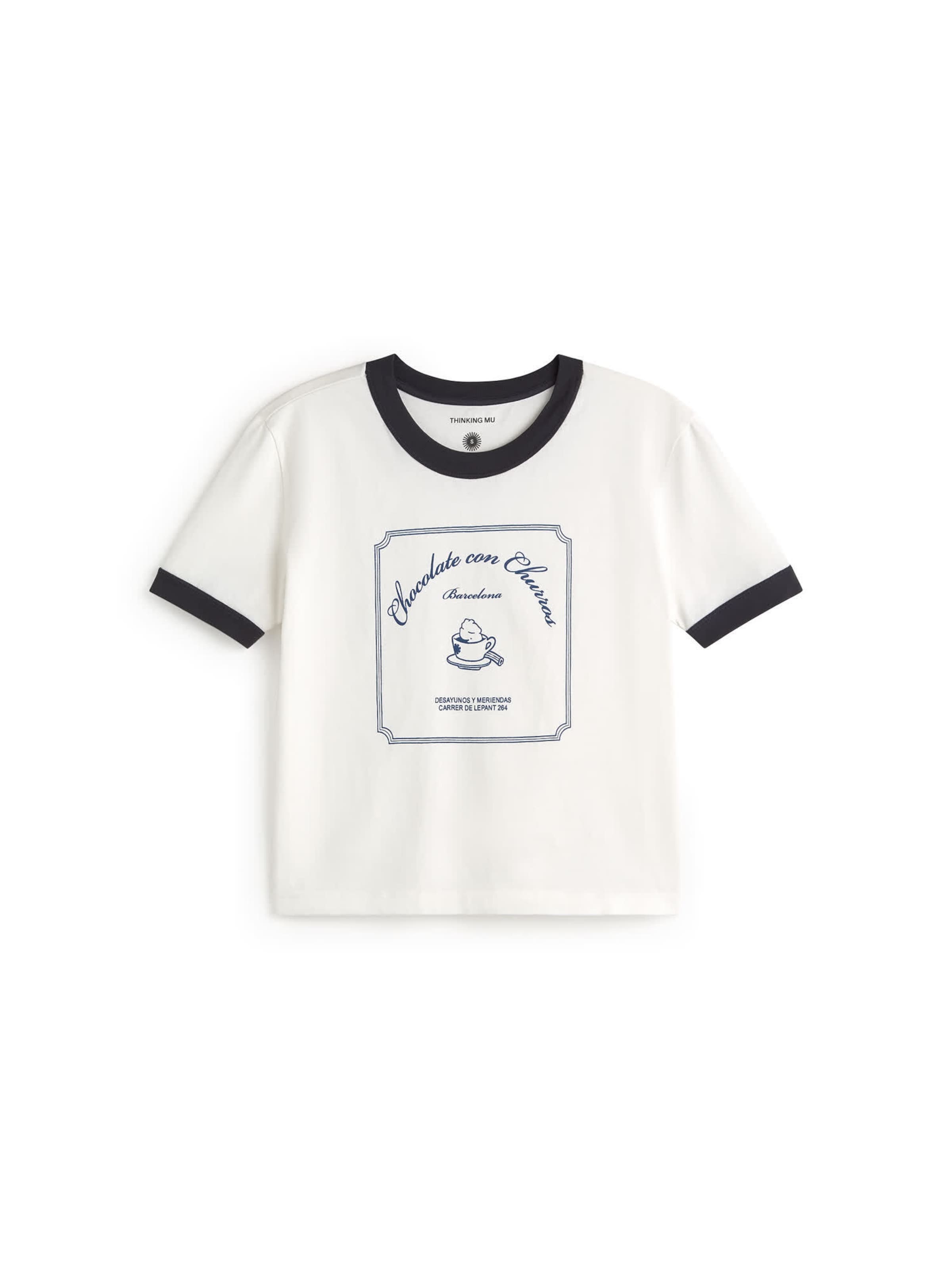 Thinking MU T-Shirt 'Zowie' in Weiß: Vorderseite