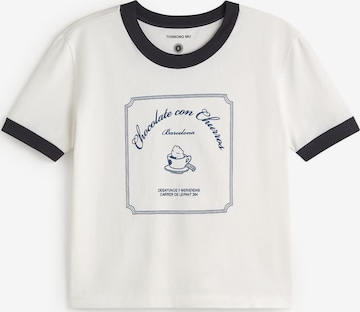 Thinking MU T-Shirt 'Zowie' in Weiß: Vorderseite