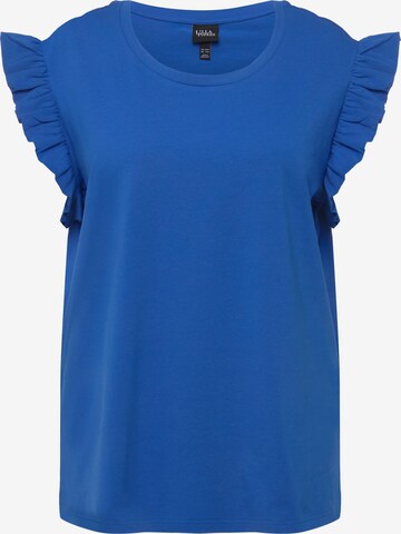 T-shirt Ulla Popken en bleu : devant