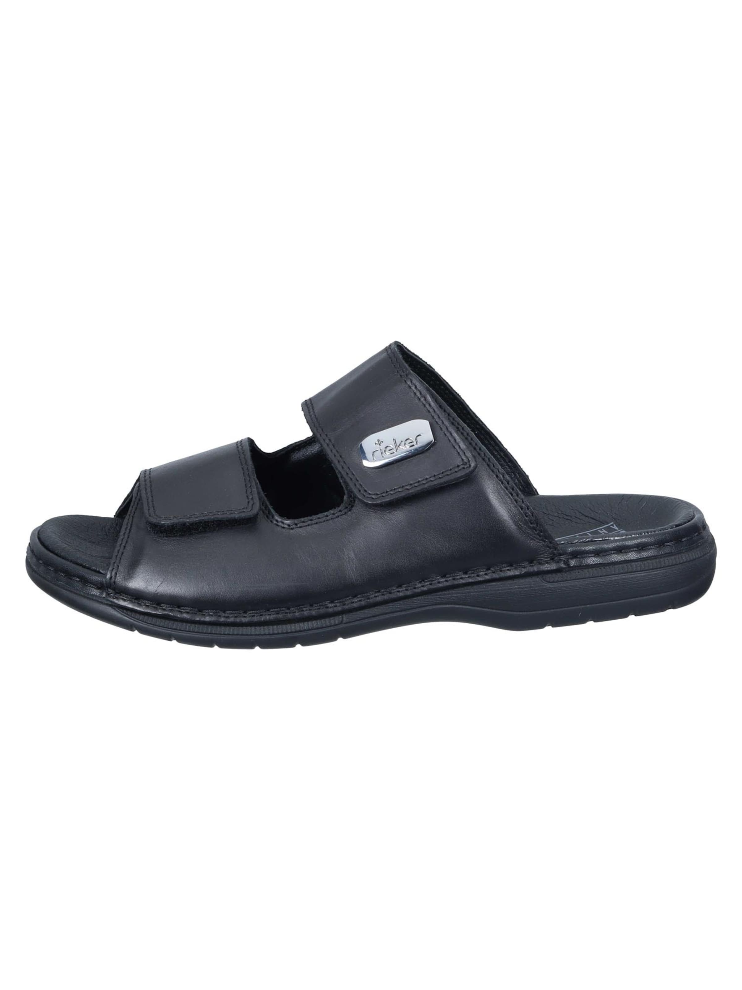 Rieker Pantolette 'Basic' in Schwarz: Vorderseite