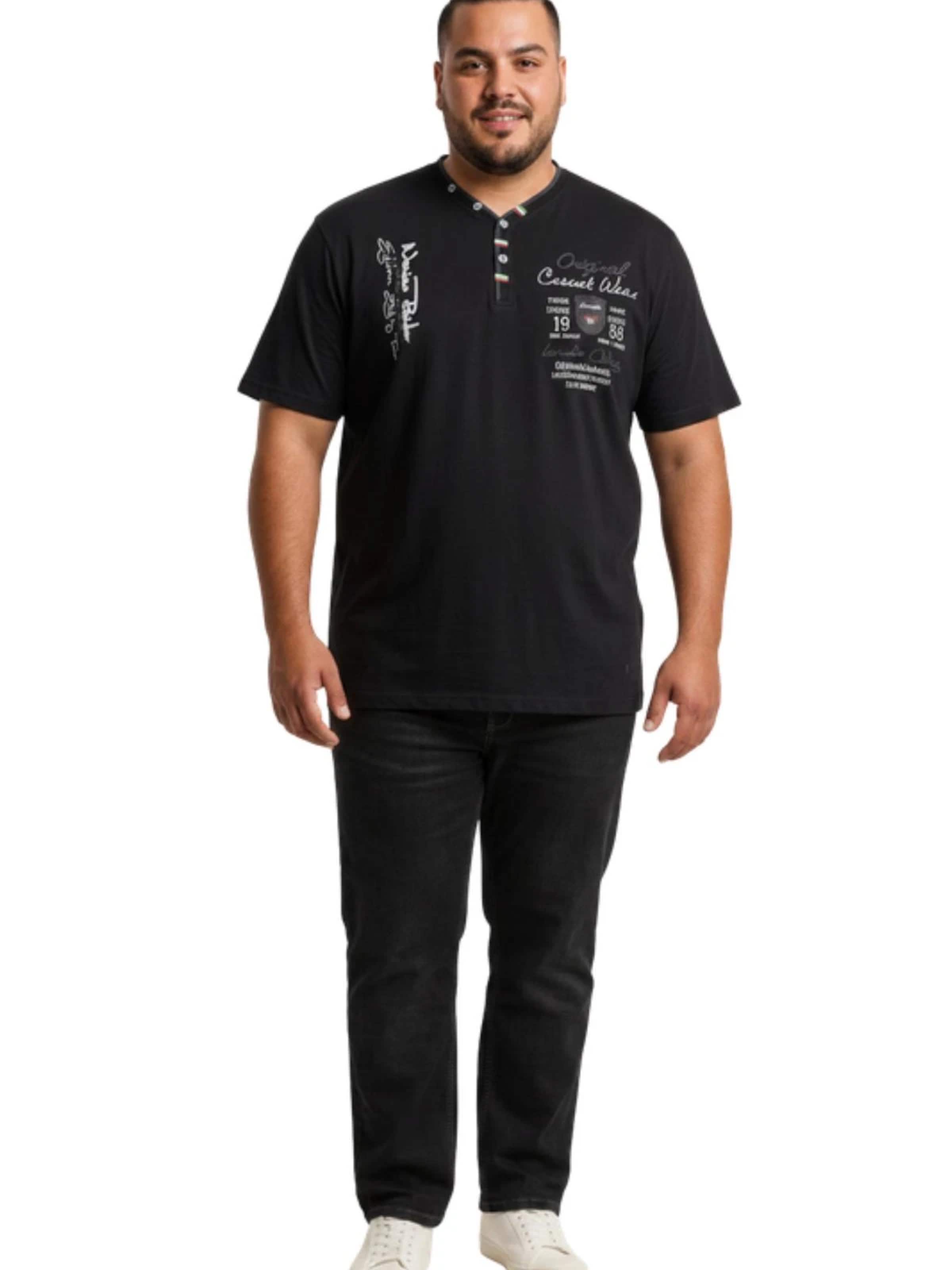 Lavecchia Shirt 'LV-2042 Übergrößen' in Zwart