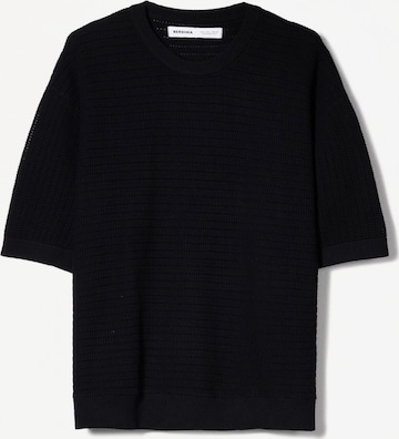 Bershka Shirt in Zwart: voorkant