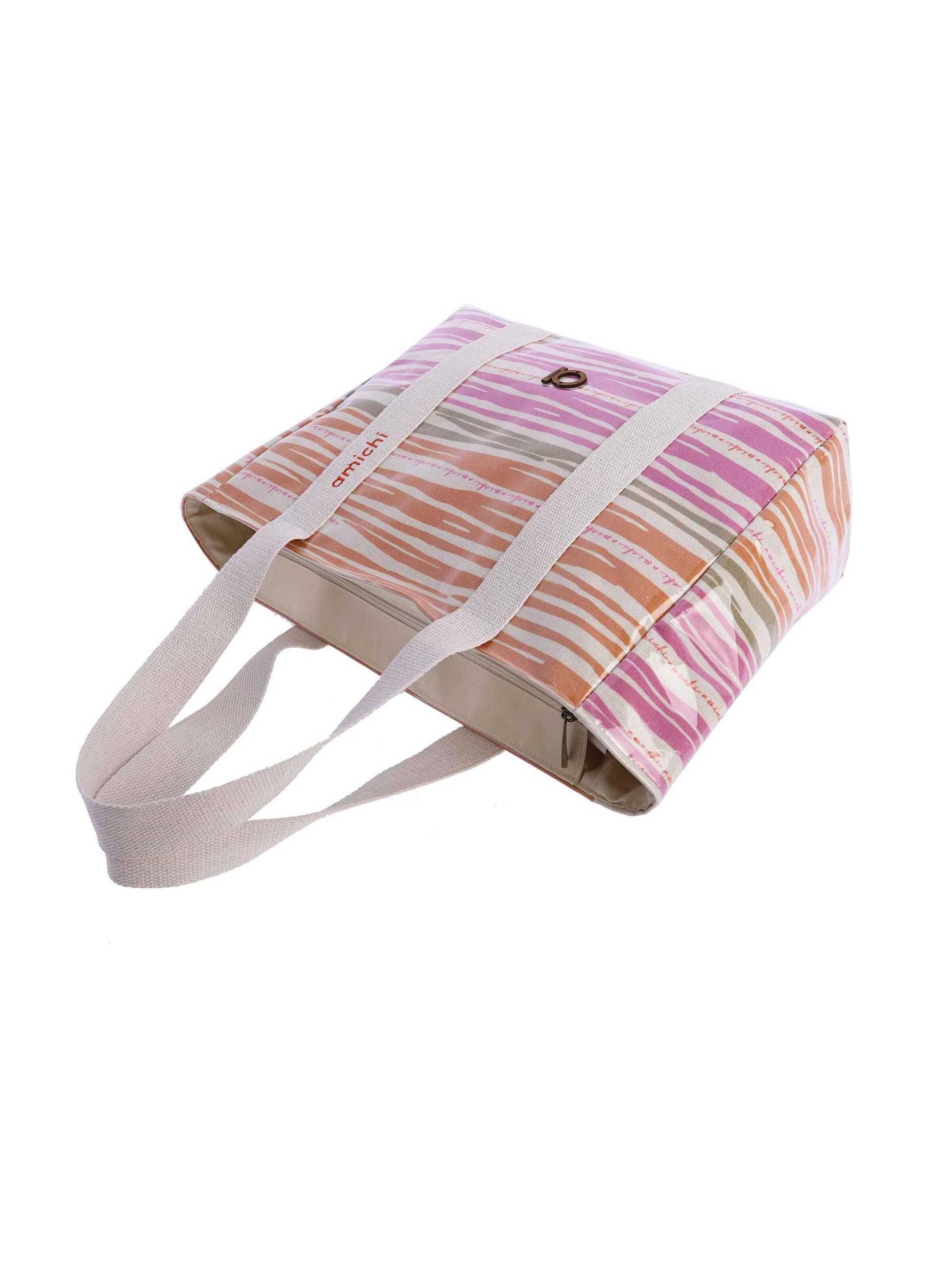 Amichi - Shopper 'Bolso de playa para mujer Sayurita de lona con cremallera' en Mezcla de colores