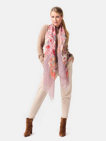 SAMAYA Leichter Wollschal 'Canee', zeitloses Design in Rot