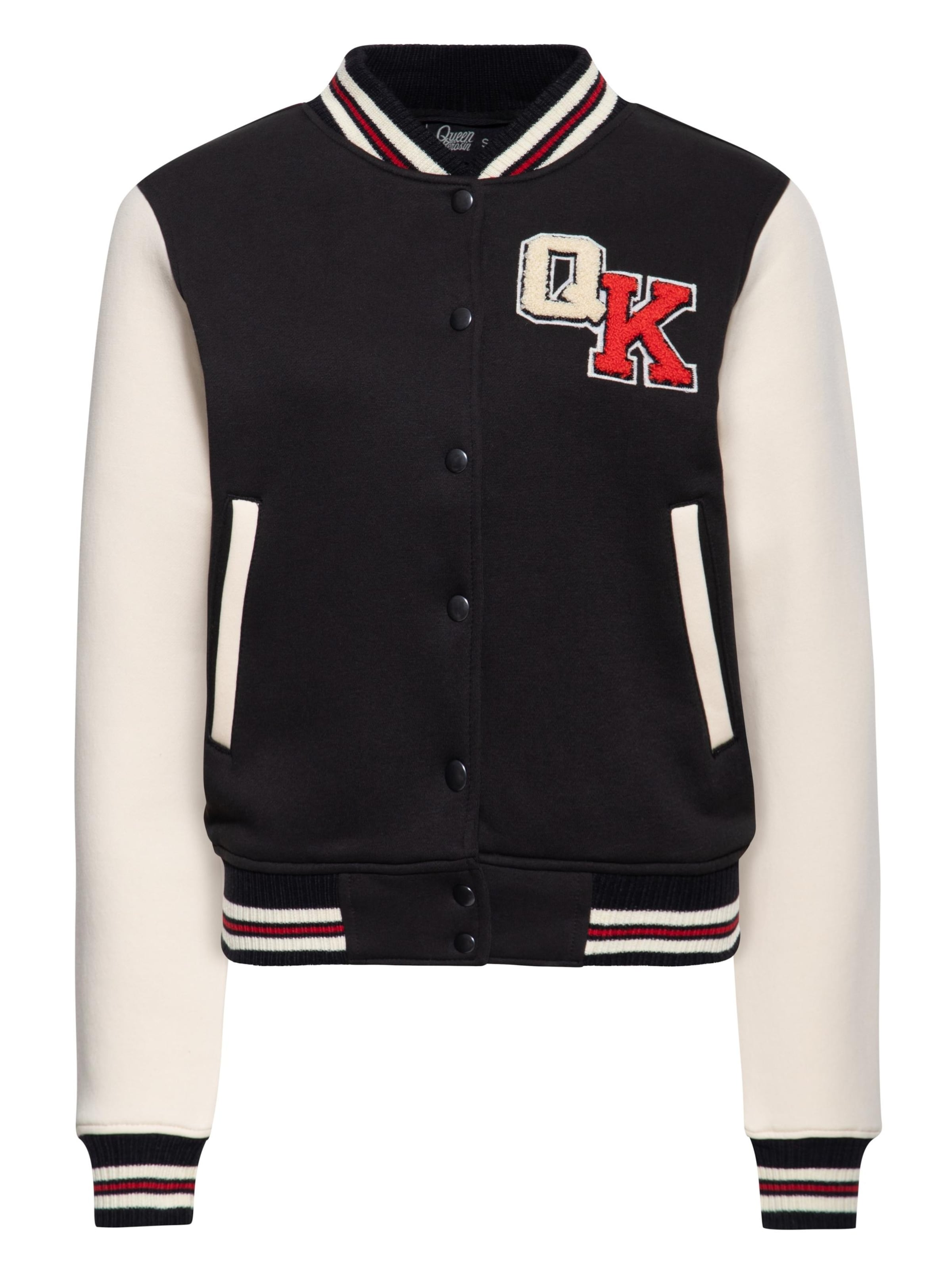 Queen Kerosin Between-Season Jacket 'Build it up' in Black: front