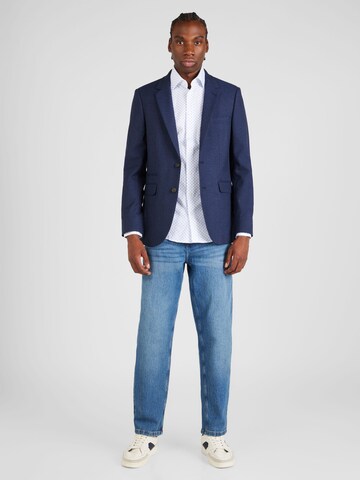 BURTON MENSWEAR LONDON Regular fit Colbert 'Marl' in Blauw