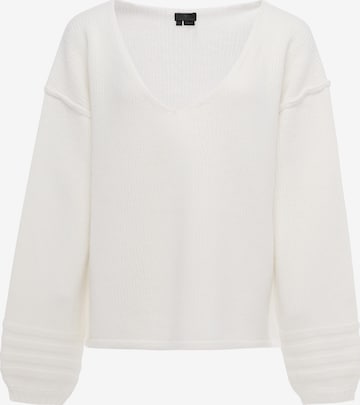 DreiMaster Klassik Sweater in White: front