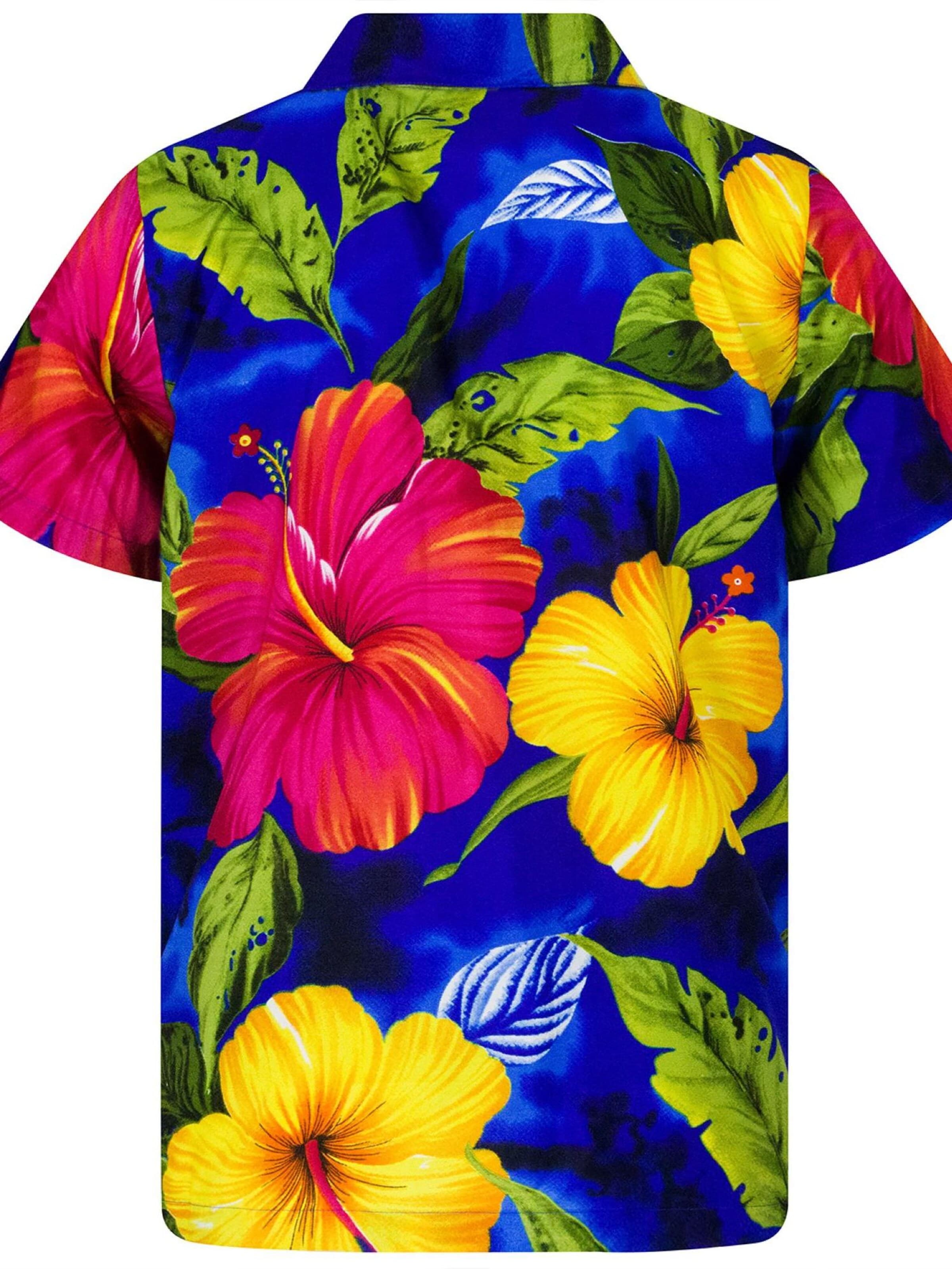 Maglietta 'Big Flower' di King Kameha in blu