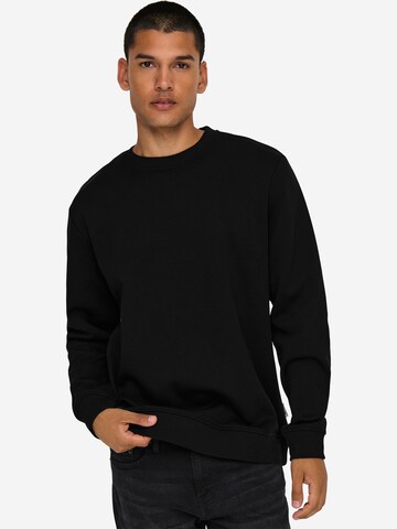 Only & Sons Sweatshirt 'Connor'‌‌‌‌‌‌‌‌ in Schwarz