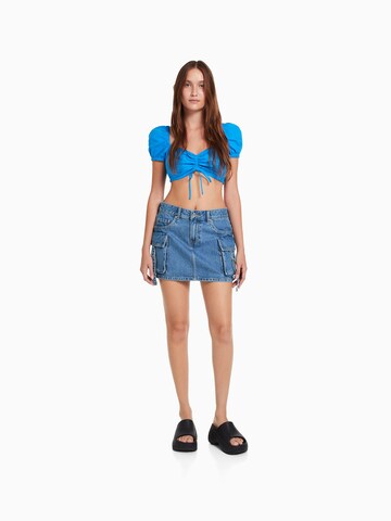 Jupe Bershka en bleu