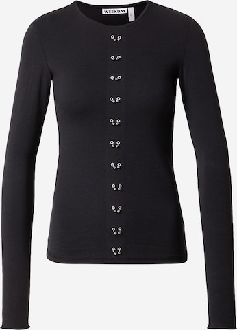 Tricou 'Louise' de la WEEKDAY pe negru: față