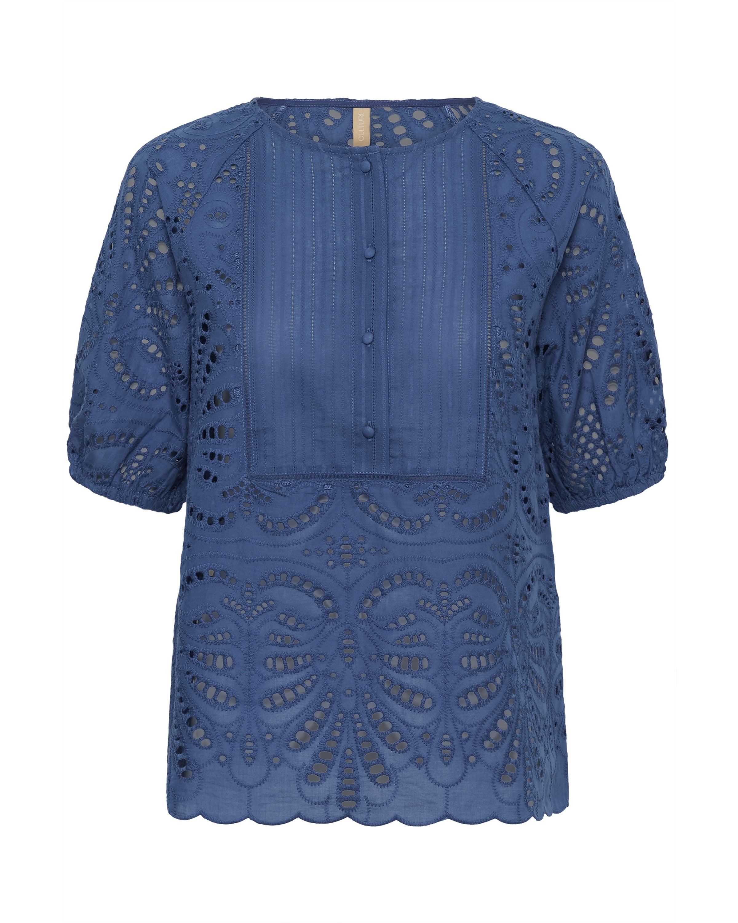 CULTURE - Blusa 'CUAkeena' en azul: frente