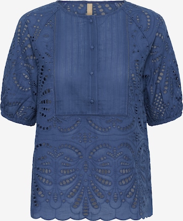CULTURE - Blusa 'CUAkeena' en azul: frente