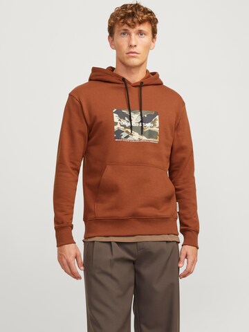 JACK & JONES - Sweatshirt 'JORVesterbro' em castanho: frente
