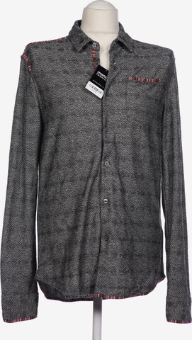 Desigual Button Up Shirt in M in Grey: front