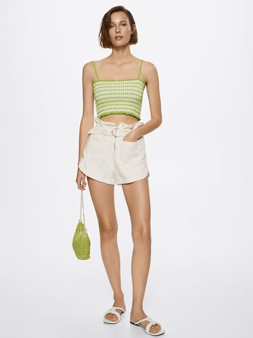 MANGO Knitted Top 'COYOTE' in Green