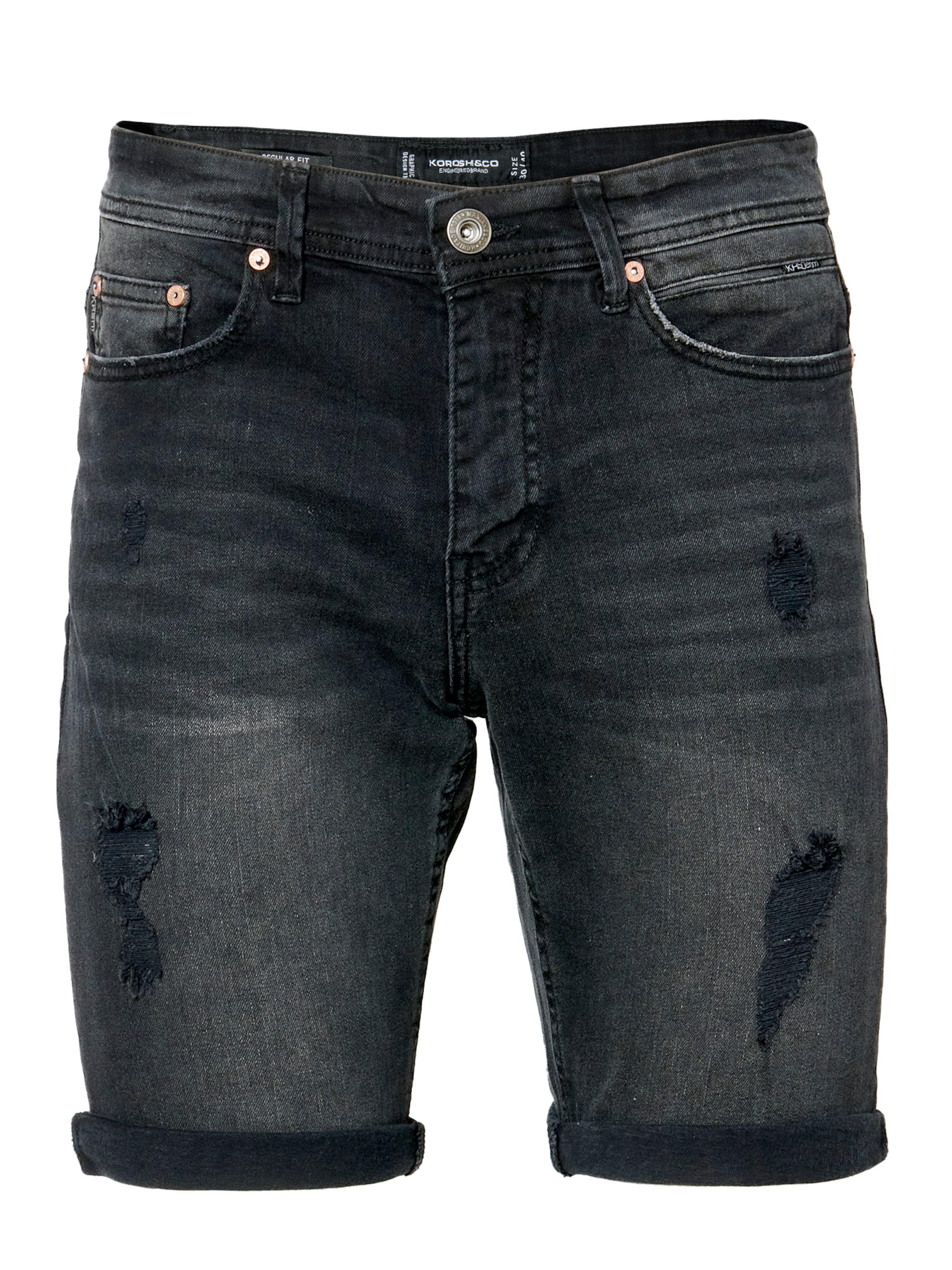 KOROSHI Regular Jeans in Zwart: voorkant