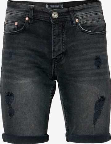 KOROSHI Regular Jeans in Black: front