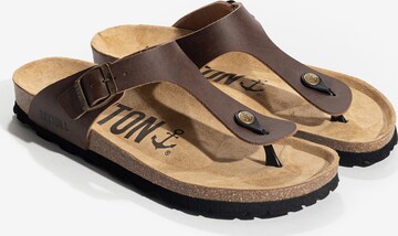 Bayton T-Bar Sandals 'MERCURE' in Brown