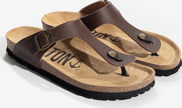 Bayton T-bar sandals 'MERCURE' in Brown