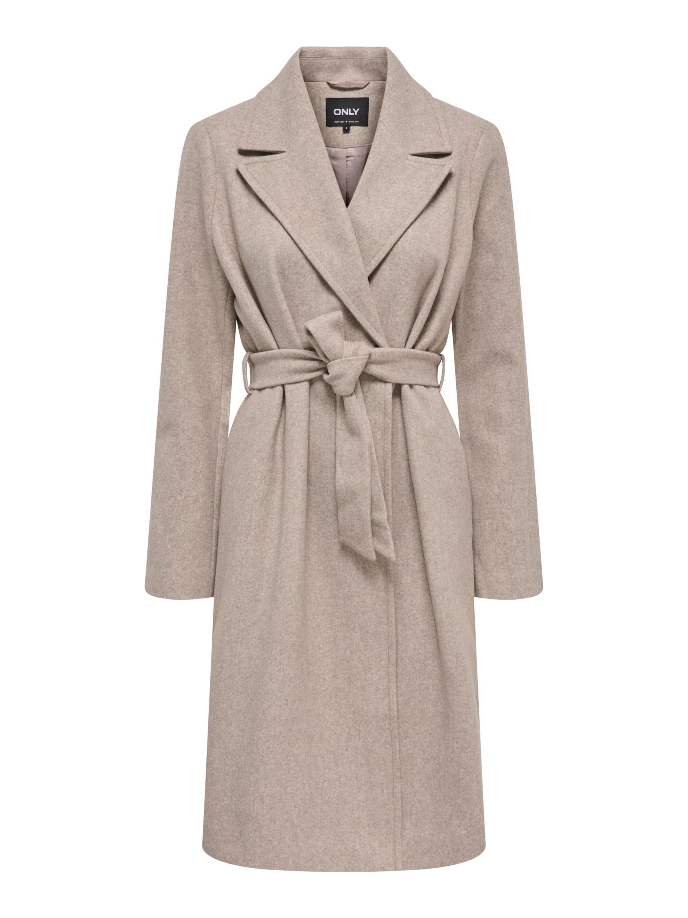 ONLY Between-Seasons Coat in Brown: front