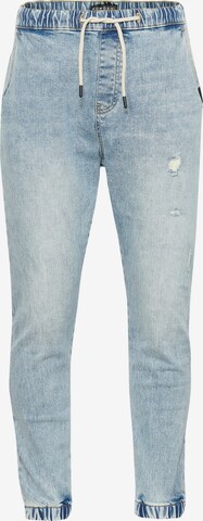 KOROSHI Tapered Jeans in Blauw: voorkant