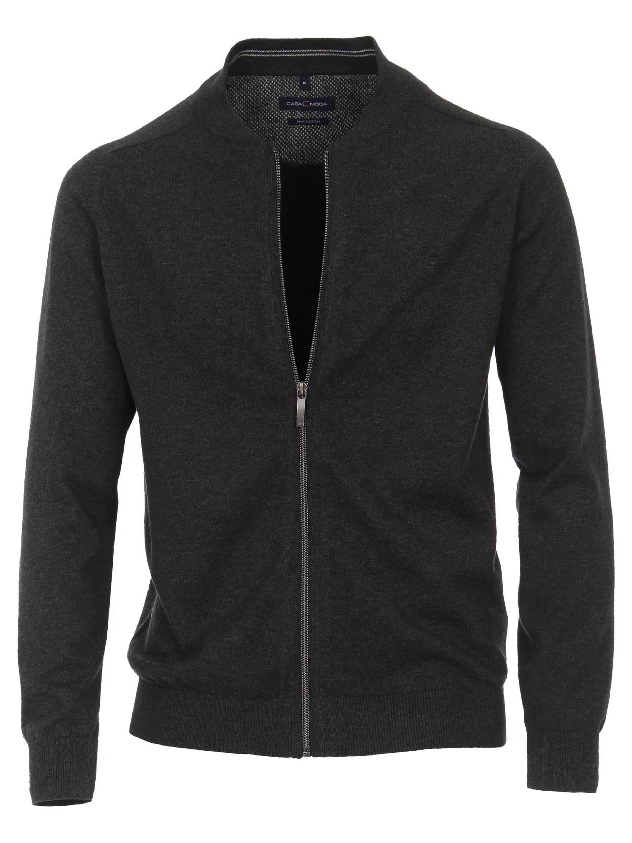 CASAMODA Strickjacke 'Basic'‌‌‌‌‌‌‌‌‌‌ in Grau: Vorderseite