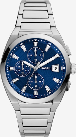 FOSSIL Analog klocka i silver: framsida