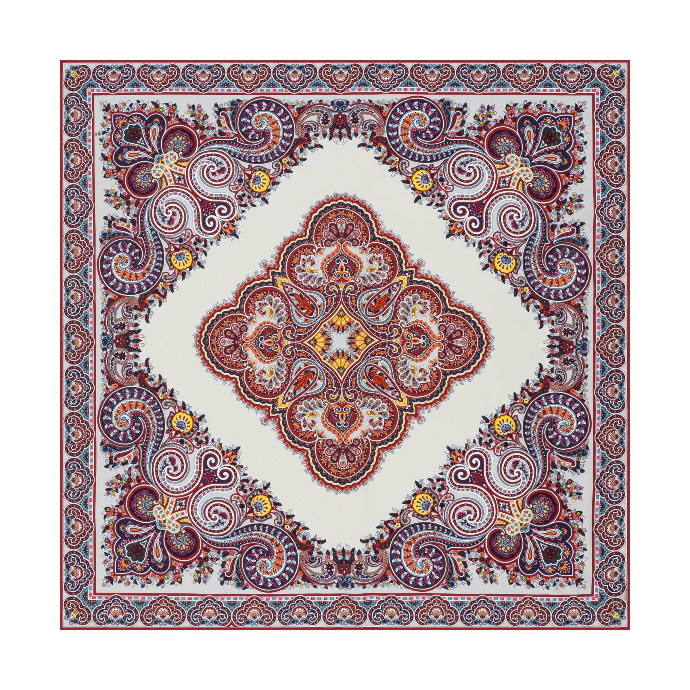 Foulard 'SQUARE GARDEN PAISLEY' di Roeckl in lilla: frontale