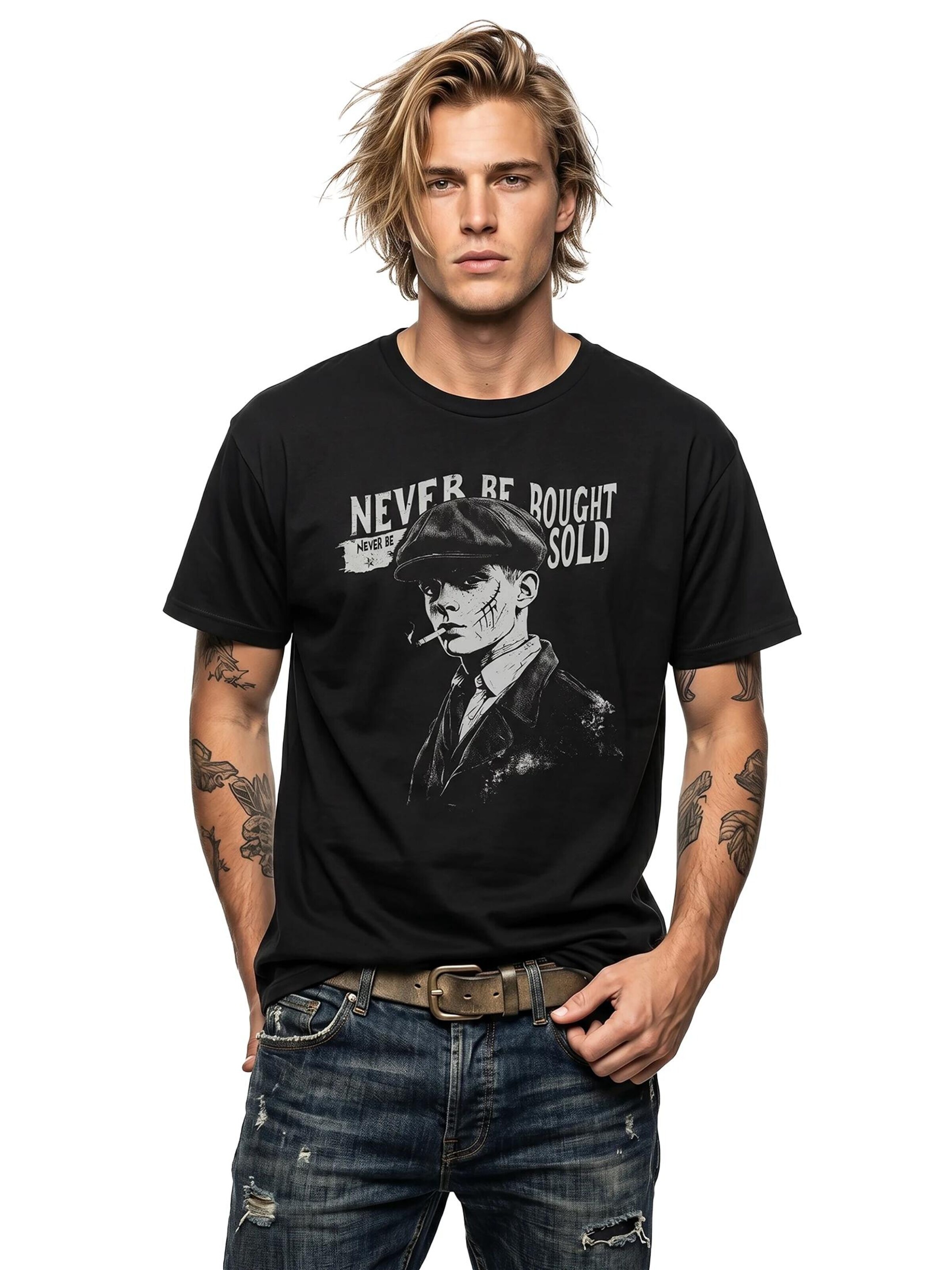 MAKAYA Shirt 'Never Be Bought' in Black